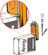 Clip it on the top tip of box